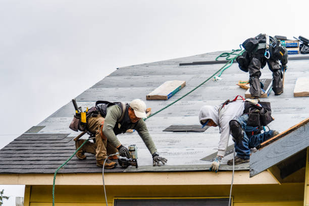 Professional Gutter Installation technician working in New Columbia, PA